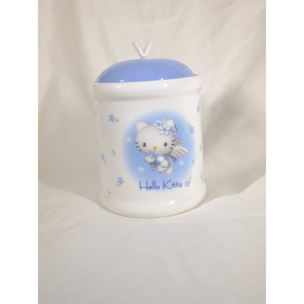Y2K Sanrio Hello Kitty Blue Angel Wing Jar Vintage 2000’s Coquette Kawaii